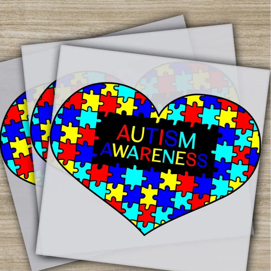 Autism Awareness Inclusion Ready to Press Personalized DTF Transfers Heat Press DTF Transfer