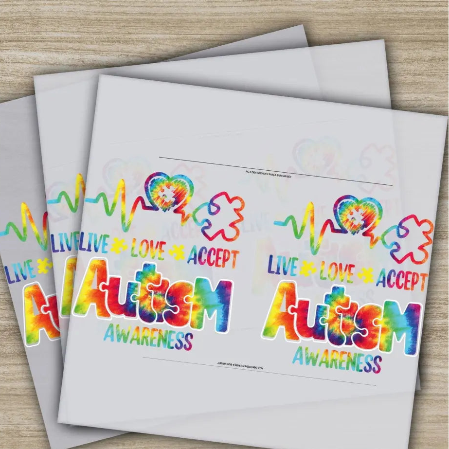 Autism Awareness Inclusion Ready to Press Personalized DTF Transfers Heat Press DTF Transfer
