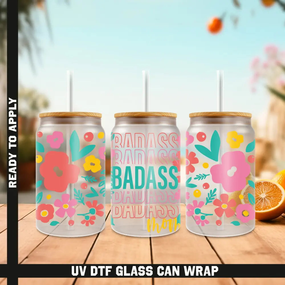 Badass Ready To Apply UV DTF 16oz cup Wrap