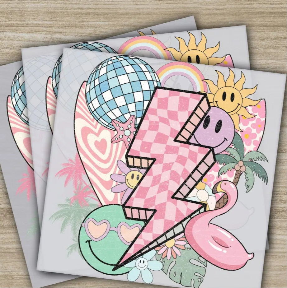 Beach Vibes Hello Summer Lets Go Surfing Ready to Press Personalized DTF Transfers s High Quality Heat Press DTF
