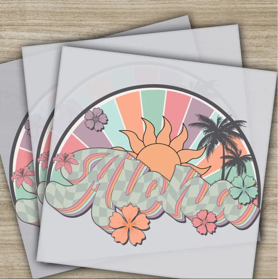 Beach Vibes Hello Summer Lets Go Surfing Ready to Press Personalized DTF Transfers s High Quality Heat Press DTF