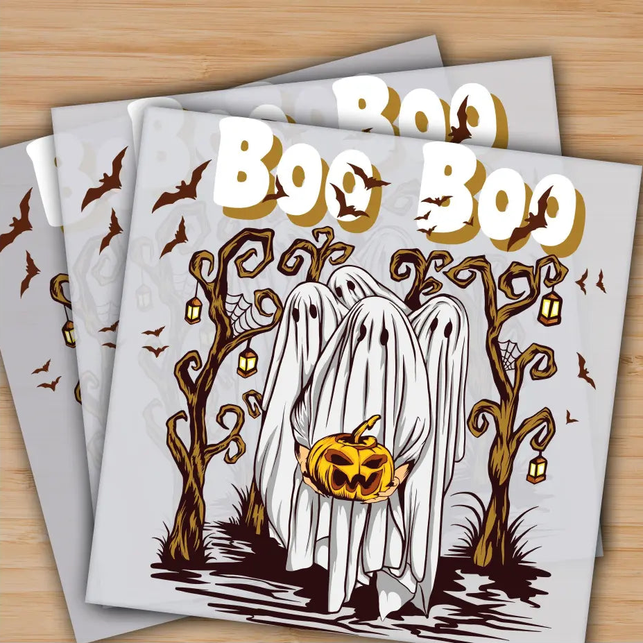Boo Boo Cute Ghost Pumpkin Soopky Season Ready to Press Personalized Gifts Sublimation DTF Prints Trendy DTF Prints