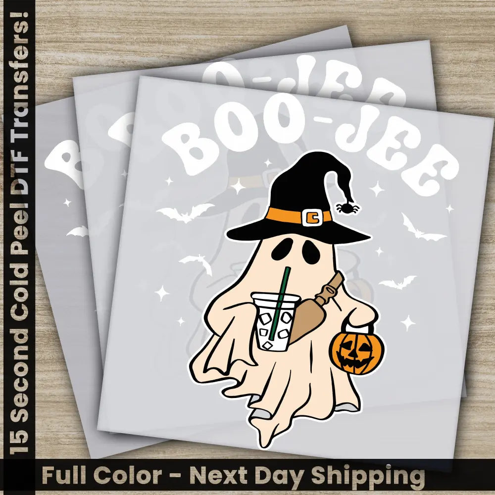 Boo Jee Halloween Transfers Ready to Press Personalized DTF Transfers For Family Gifts Heat Press DTF Transfers