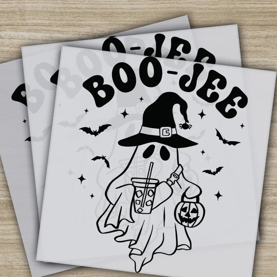 Boo Jee Halloween Transfers Ready to Press Personalized DTF Transfers For Family Gifts Heat Press DTF Transfers