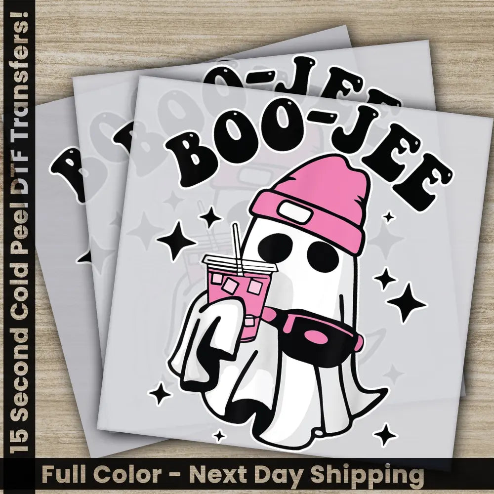 Boo Jee Halloween Transfers Ready to Press Personalized DTF Transfers For Family Gifts Heat Press DTF Transfers