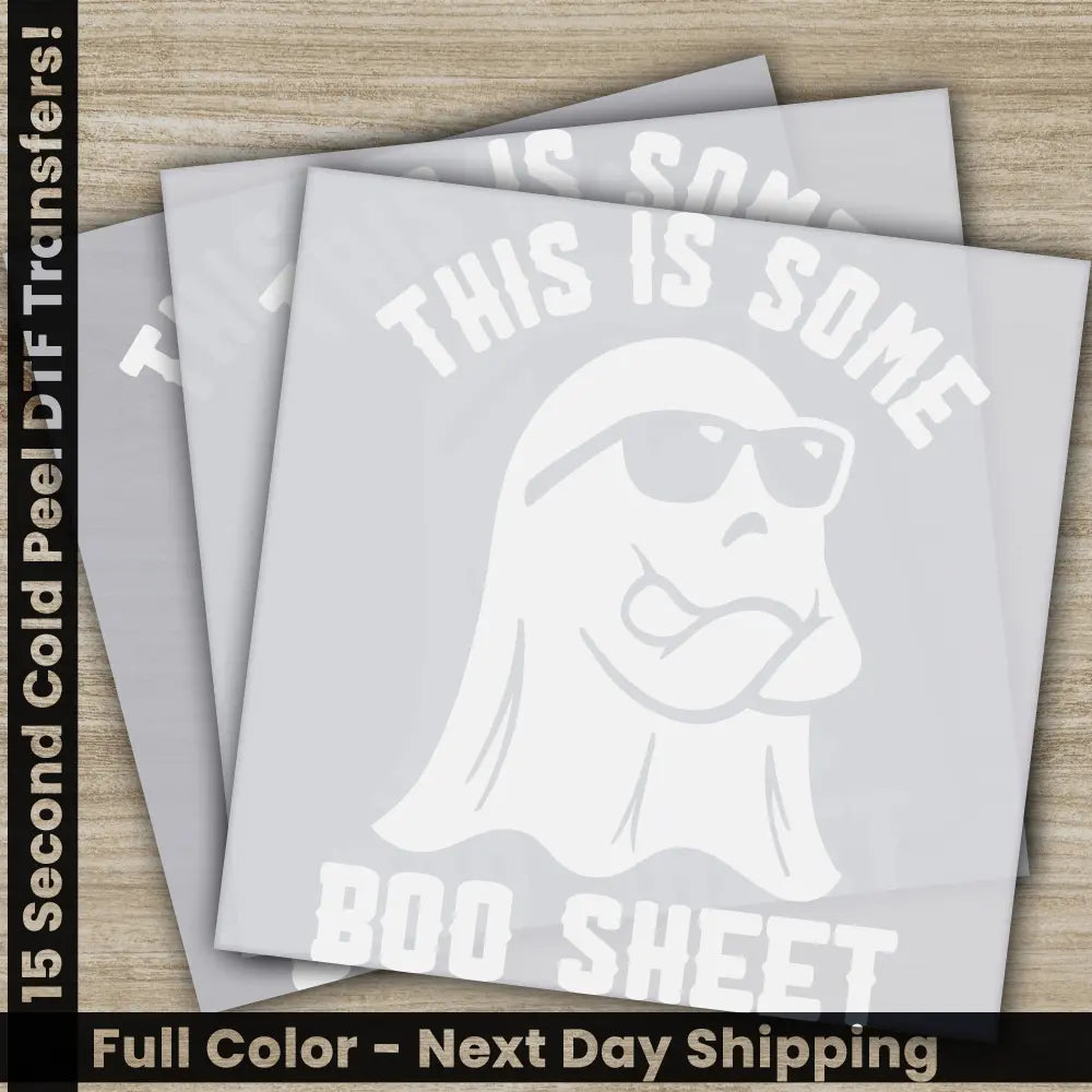 Boo Sheet Halloween Transfers Ready to Press Personalized DTF Transfers For Family Gifts Heat Press DTF Transfers