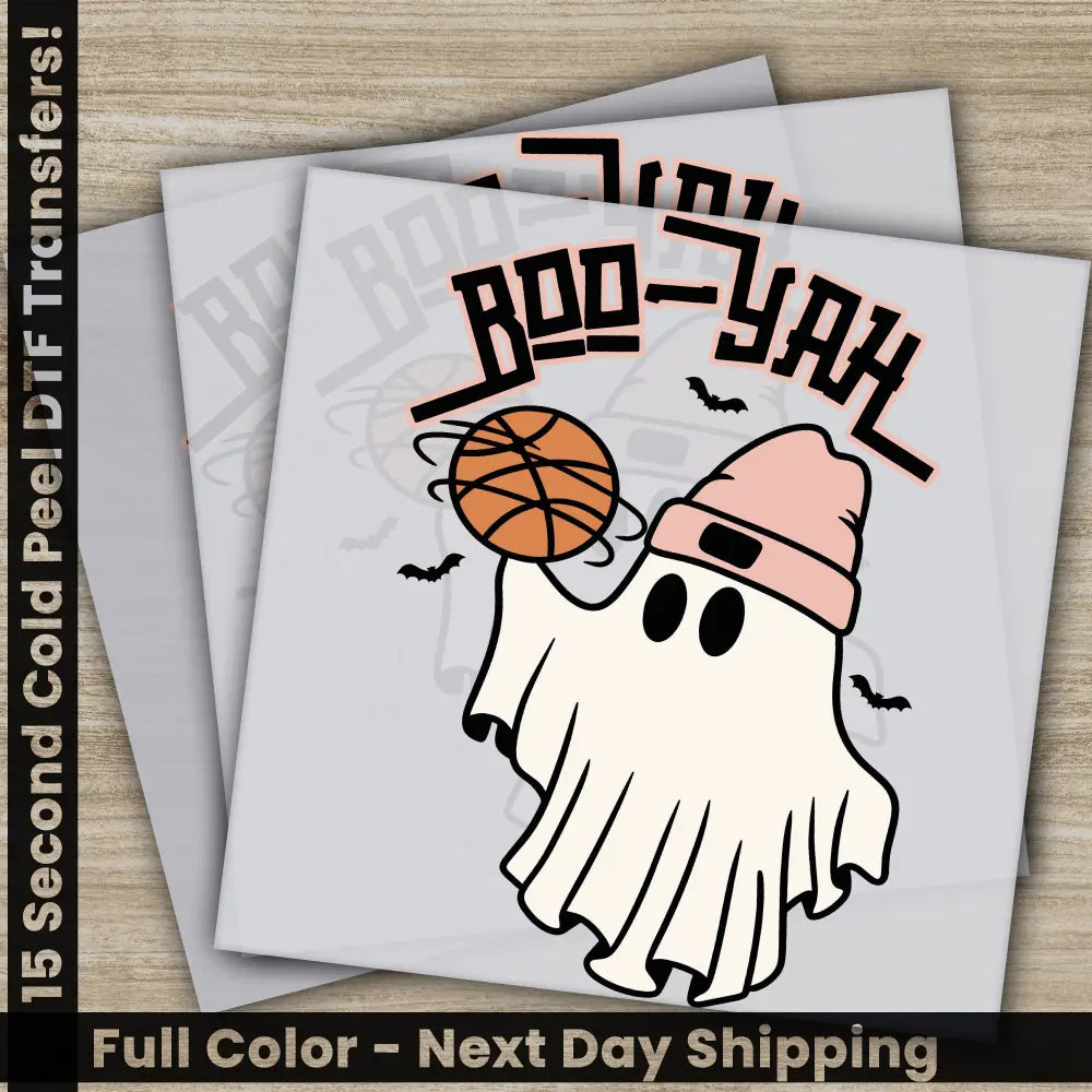 Boo Yah Halloween Transfers Ready to Press Personalized DTF Transfers For Family Gifts Heat Press DTF Transfers