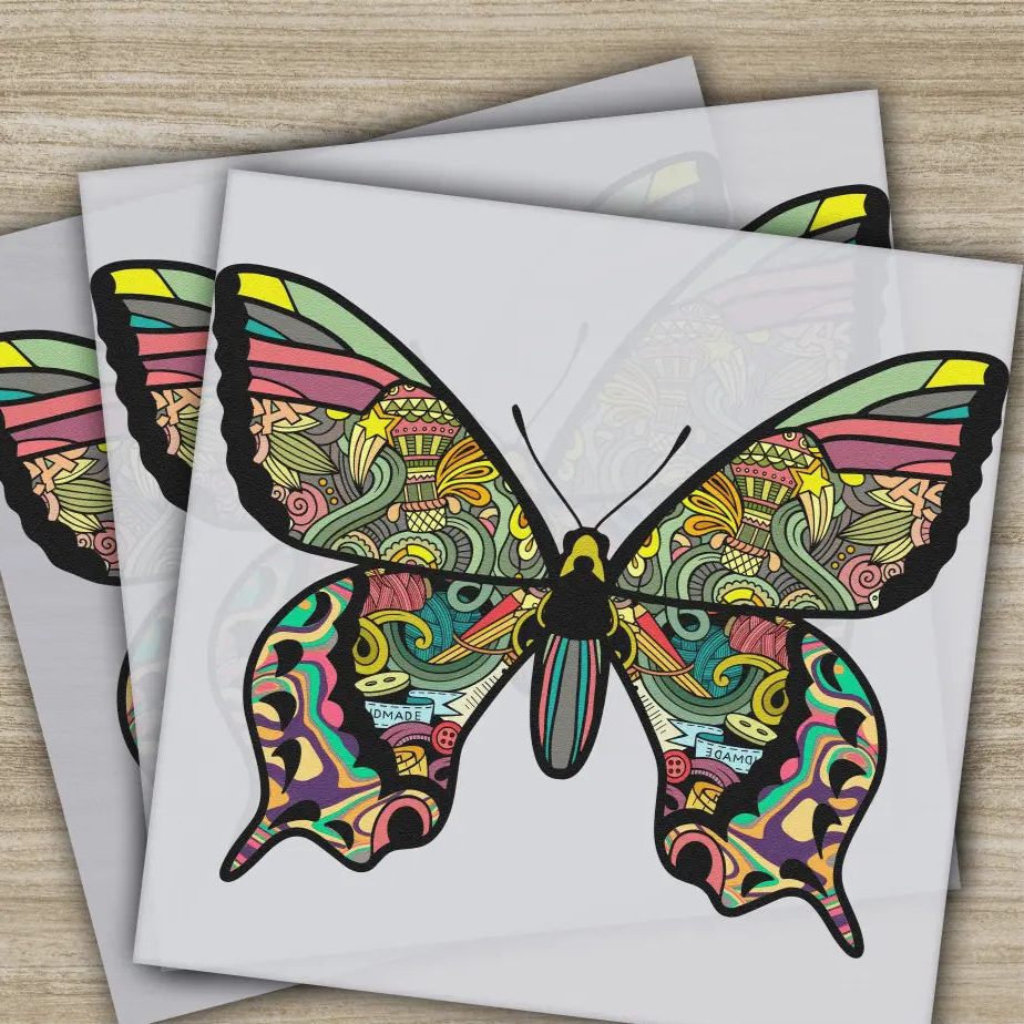 Colorful Butterfly Ready to Press Personalized DTF Transfers Heat Press DTF Transfer