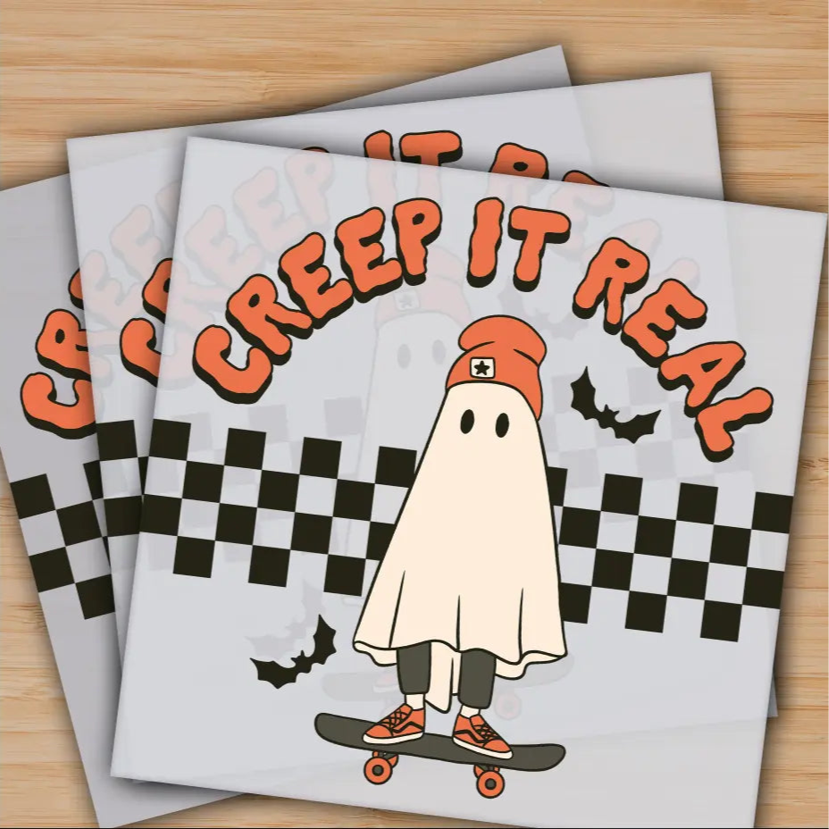 Creep it Real Spooky Season Ready to Press Personalized Gifts Sublimation DTF Prints Trendy DTF Prints Ready for Press