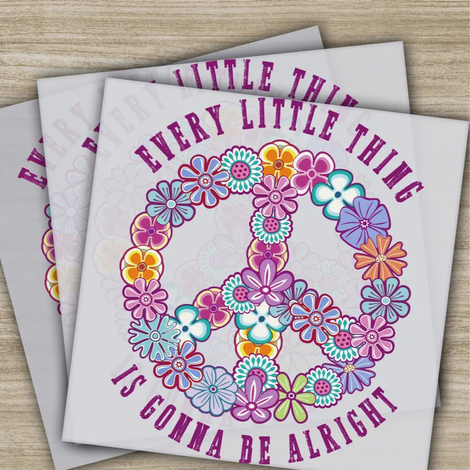 Every Little Thing is Gonna Be Alright Ready to Press Personalized DTF Transfers Heat Press DTF Transfer