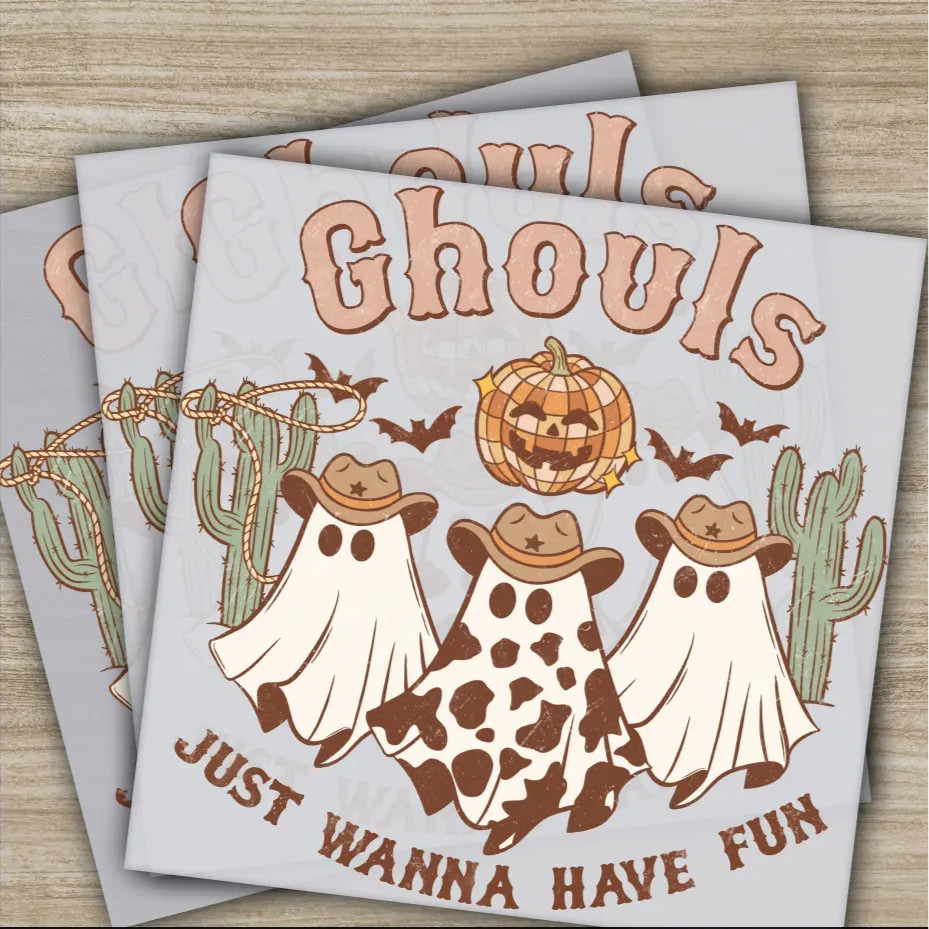 Ghouls Just Wanna Have Fun Halloween Transfers Ready to Press Personalized DTF Transfers For Family Gifts Heat Press