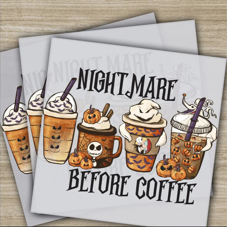 Halloween Transfers Night Mare Ready to Press Personalized DTF Transfers For Family Gifts Heat Press DTF Transfers