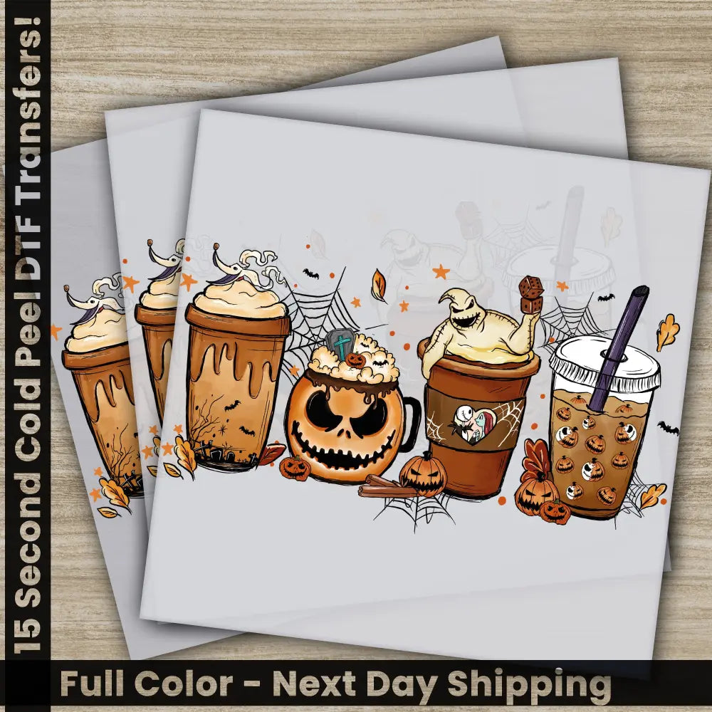 Halloween Transfers Ready to Press Personalized DTF Transfers For Family Gifts Heat Press DTF Transfers