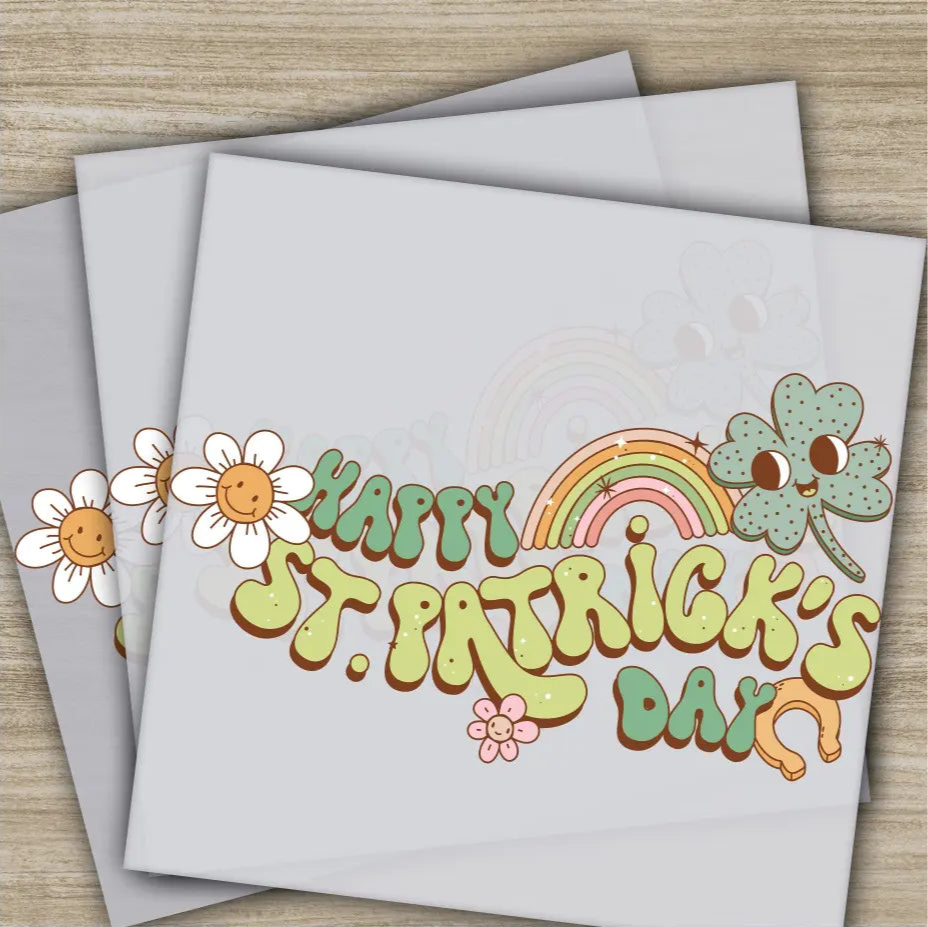 Happy St. Patrick’s Day St. Patrick’s Day Transfer Ready to Press Personalized DTF Transfer St. Patrick’s Gifts Heat