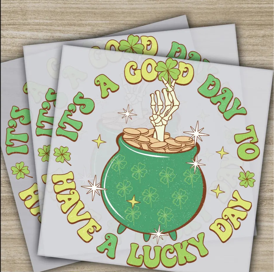 Have A Lucky Day St. Patrick’s Day Transfers Ready to Press Personalized DTF Transfers St. Patrick’s Gifts Heat Press