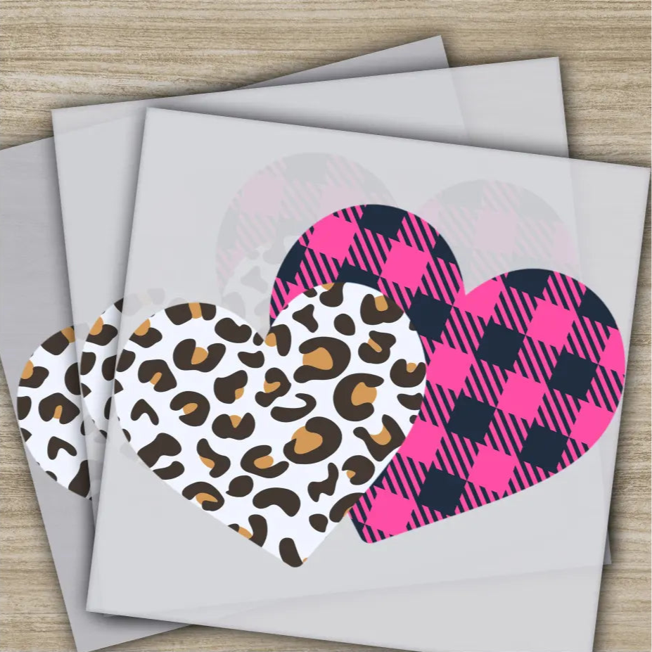 Hearts Love Valentine’s Day Transfers Ready to Press Personalized DTF Transfers Valentines Gift High Quality Heat Press