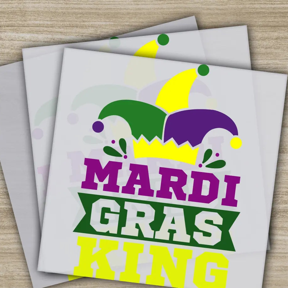 Jester Hat King Mardi Gras Transfers Ready to Press Personalized DTF Transfers Mardi Gras Gifts High Quality Heat Press