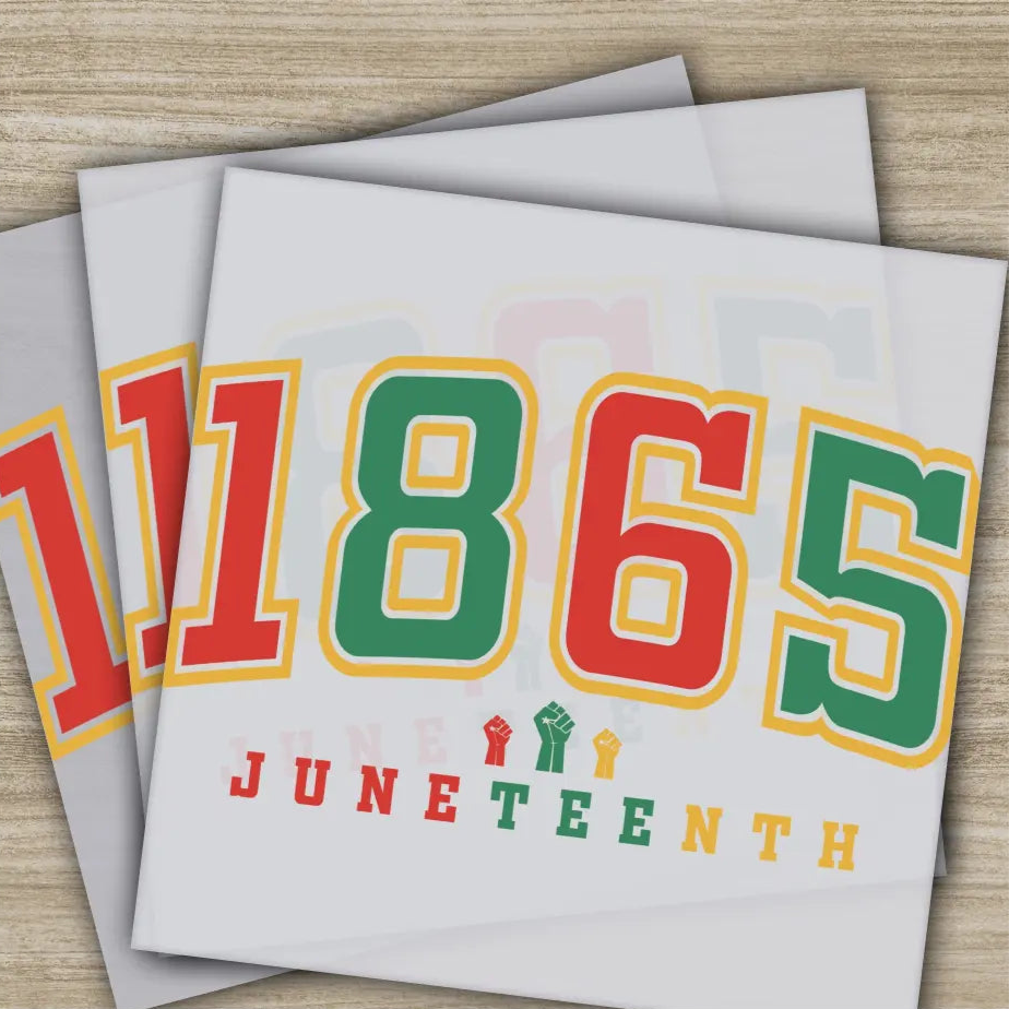 Juneteenth 1865 Dtf Celebration of Freedom DIY Apparel Customization Ready to Press Personalized DTF Transfers Heat