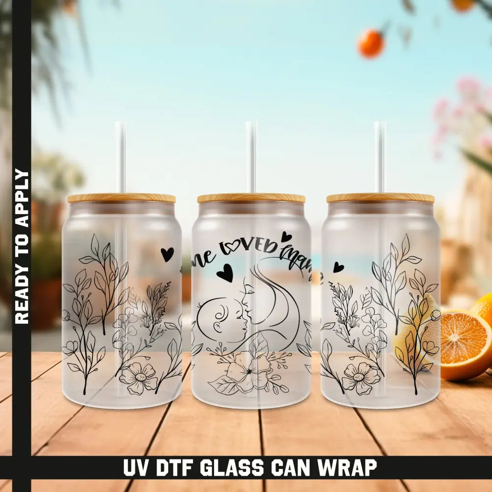 Loved Mama Ready To Apply UV DTF 16oz cup Wrap