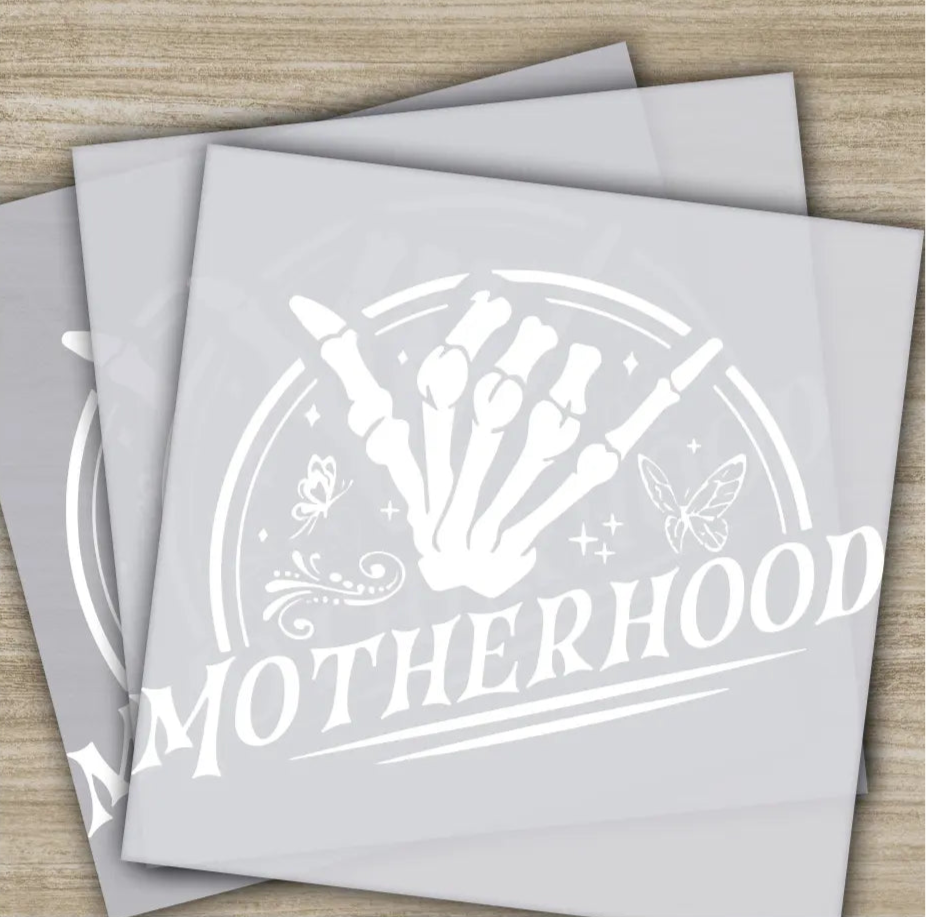 Motherhood Skeleton Hand Ready to Press Personalized DTF Transfers Heat Press DTF Transfer