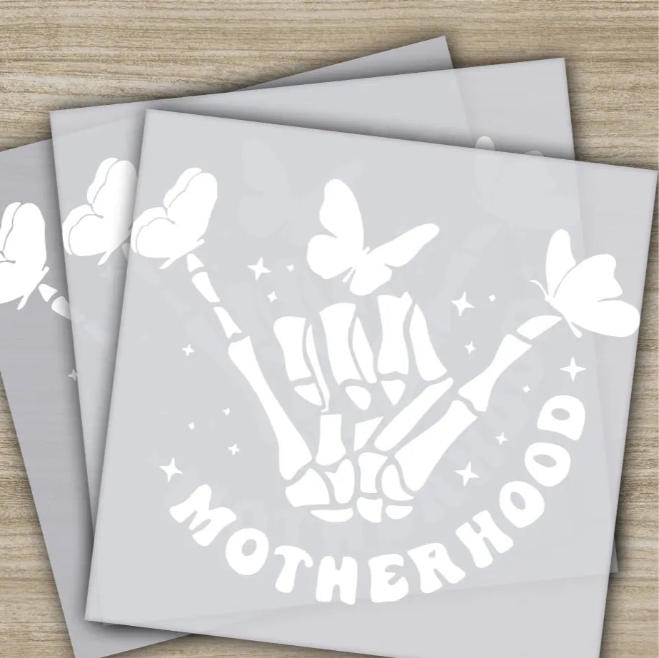 Motherhood Skeleton Hand Ready to Press Personalized DTF Transfers Heat Press DTF Transfer