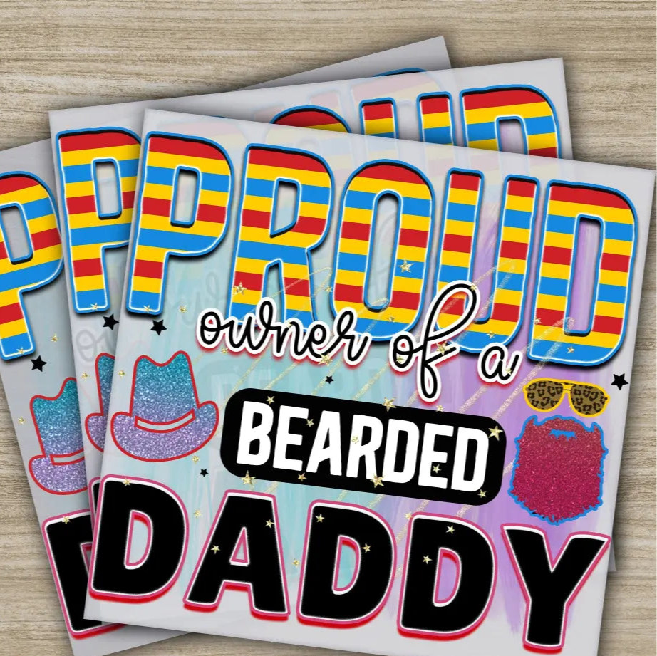 Proud Daddy Fathers Day Transfers Ready to Press Personalized DTF Transfers Father’s Day Gifts Heat Press DTF Transfers