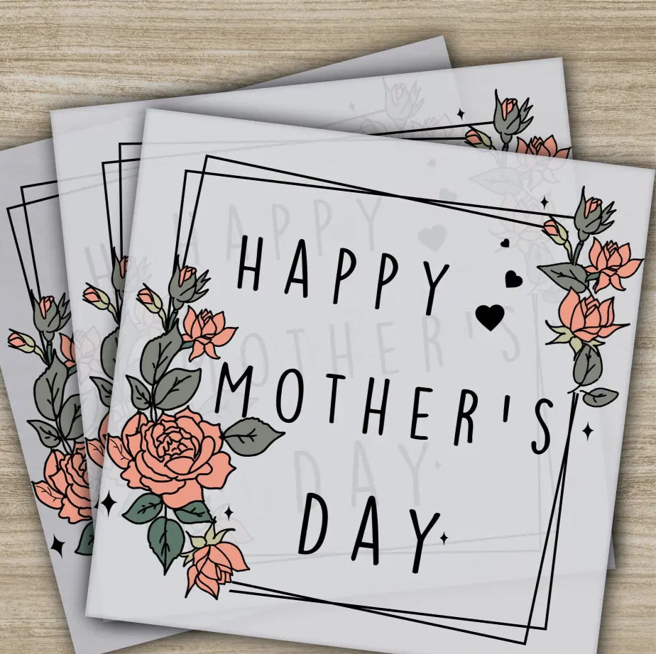 Retro Mama Mom Heart Mother’s Day Transfers Ready to Press Personalized DTF Transfers Mother’s Day Gifts Heat Press DTF