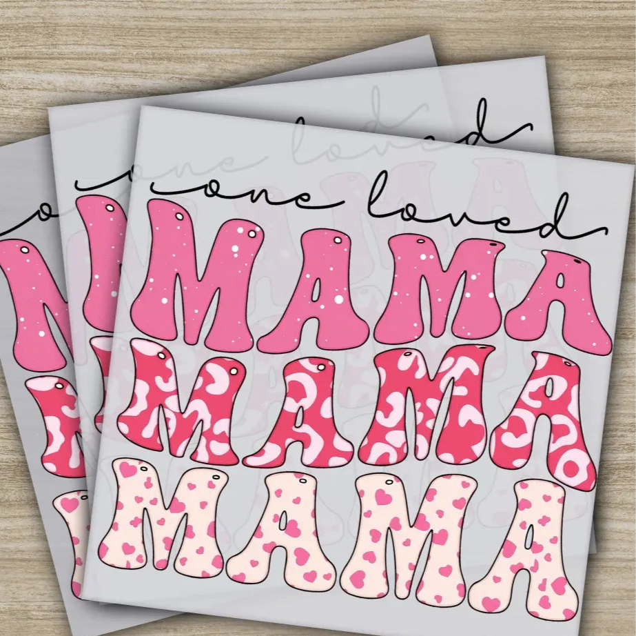 Retro Mama Mom Heart Mother’s Day Transfers Ready to Press Personalized DTF Transfers Mother’s Day Gifts Heat Press DTF