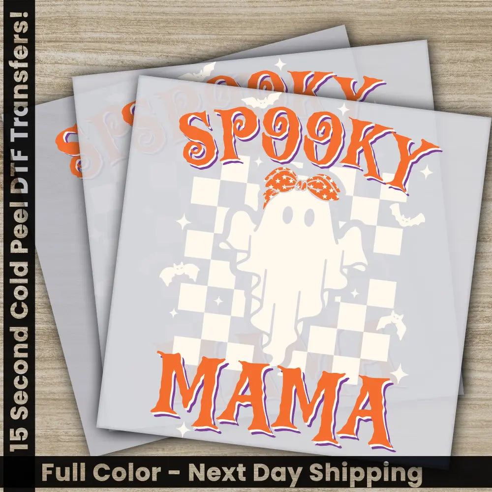 Spooky Mama Halloween Transfers Ready to Press Personalized DTF Transfers For Family Gifts Heat Press DTF Transfers