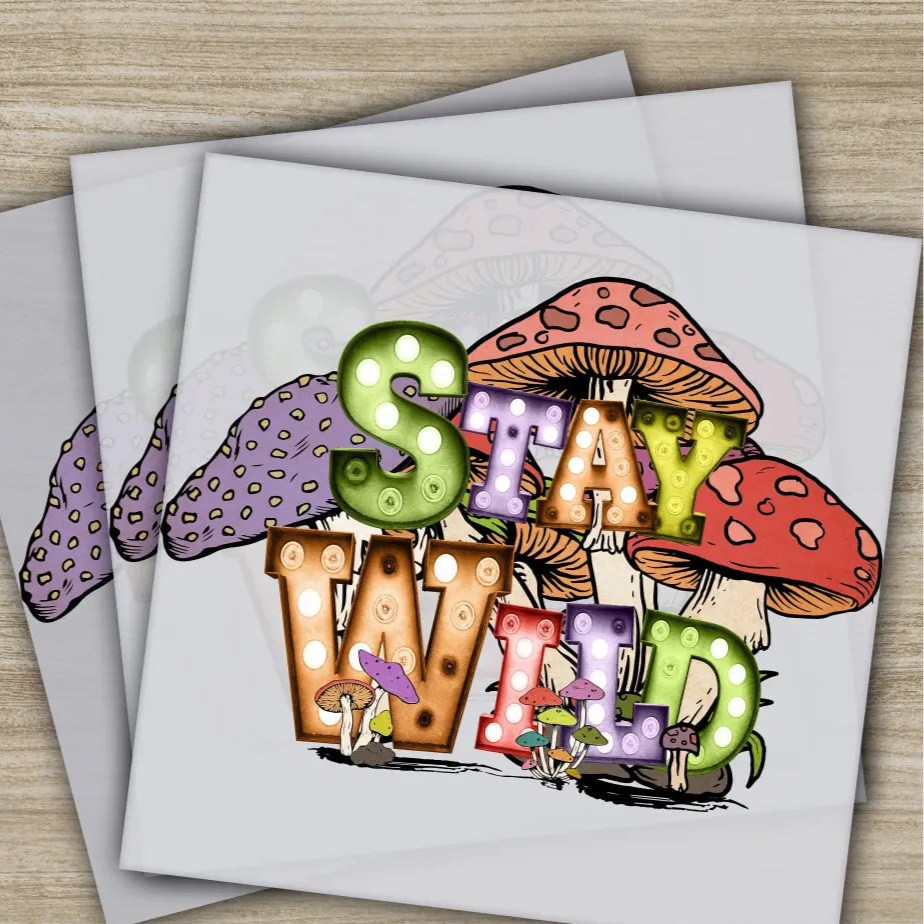Stay Wild Ready to Press Personalized DTF Transfers Heat Press DTF Transfer