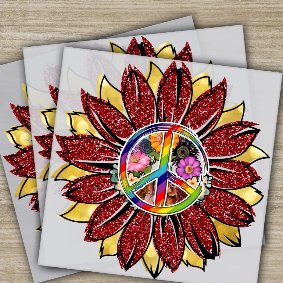 Sunflower Ready to Press Personalized DTF Transfers Heat Press DTF Transfer