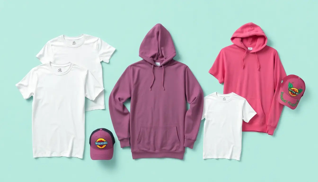 Colorful branded apparel