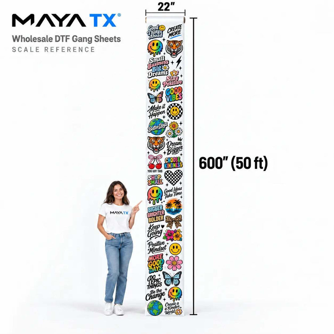 MAYA TX wholesale DTF gang sheet for holiday market shirts