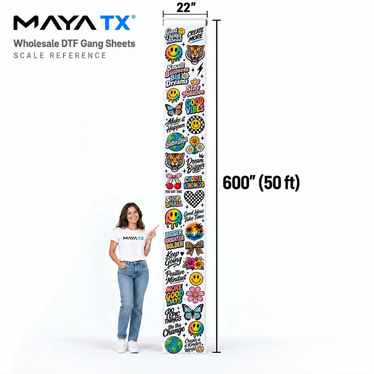 MAYA TX wholesale DTF gang sheet for holiday market shirts