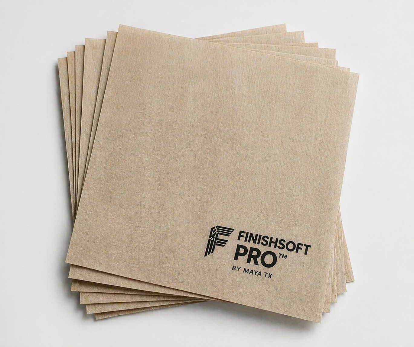 MAYA TX DTF print comparison showing shiny vs matte DTF finish using Finishsoft Pro finishing sheets with heat press application for soft-touch transfers