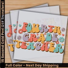 Load image into Gallery viewer, a set of three greeting cards with the words happy teacher on them
