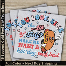 Load image into Gallery viewer, 4TH Of July America Hot Dog Fourth of July Independence Ready to Press Personalized DTF Transfers Heat Press DTF
