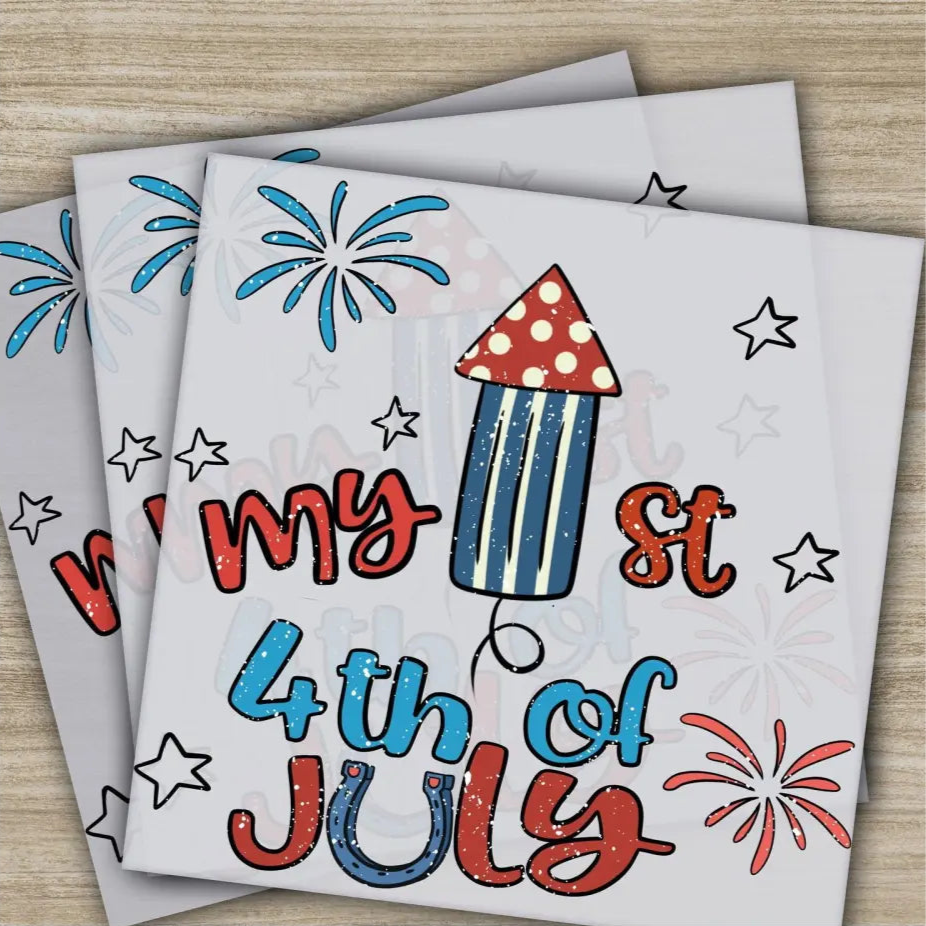4th of July Fourth ofJuly Ready to Press Personalized DTF Transfers Heat Press DTF Transfers