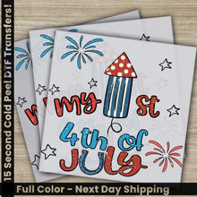 Load image into Gallery viewer, 4th of July Fourth ofJuly Ready to Press Personalized DTF Transfers Heat Press DTF Transfers
