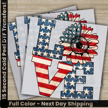 Load image into Gallery viewer, 4TH Of July Love America Fourth of July Independence Ready to Press Personalized DTF Transfers Heat Press DTF Transfers
