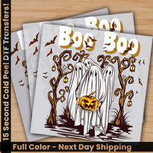 Load image into Gallery viewer, three halloween cards with a ghost and a pumpkin
