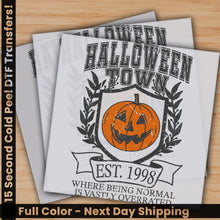 Load image into Gallery viewer, a pair of halloween stickers on a wooden surface
