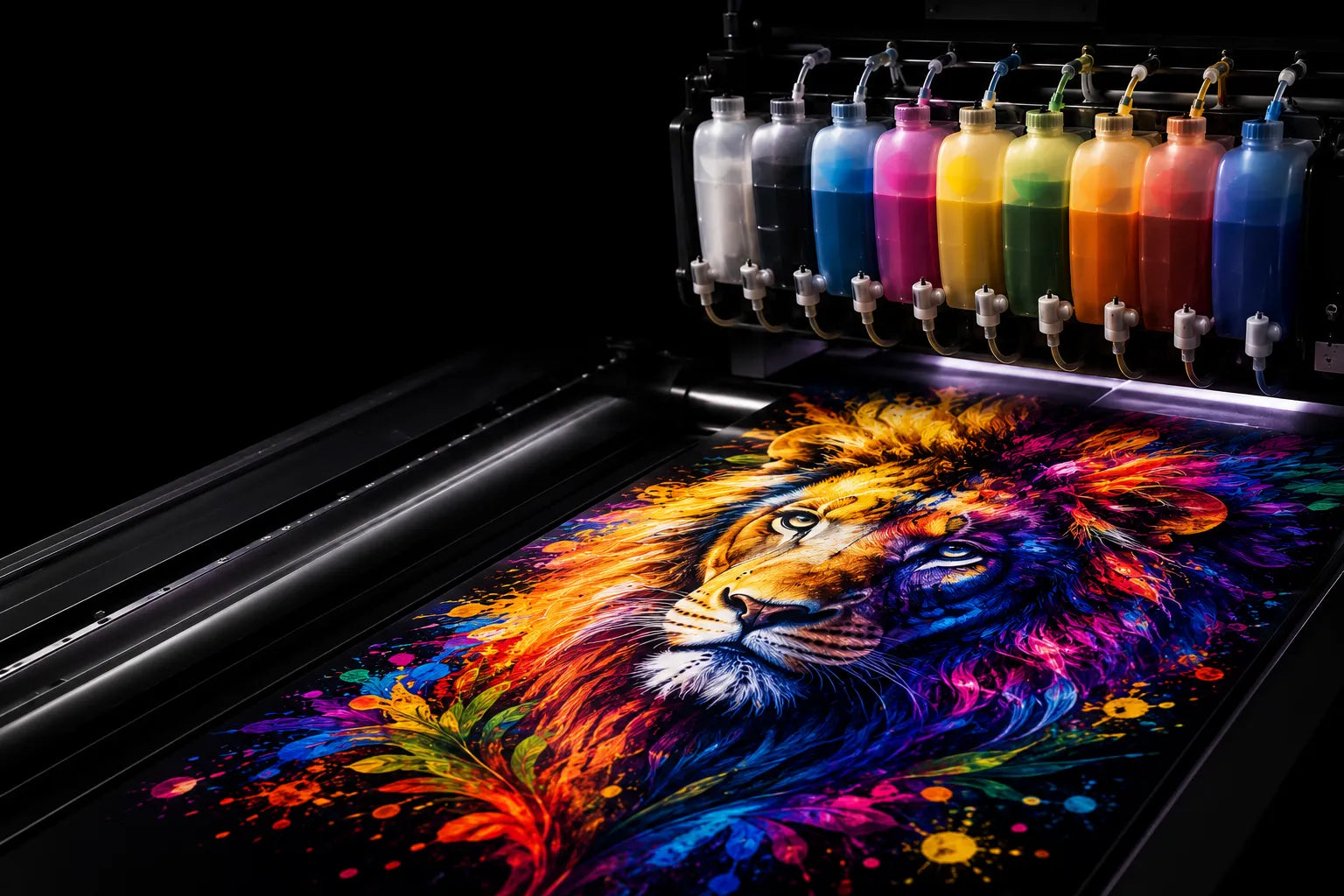 PRYZM 9-Color DTF Transfers printed with premium vivid color technology by MAYA TX