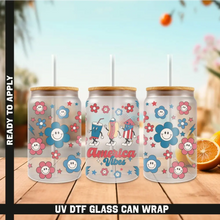 Load image into Gallery viewer, America UV DTF Wrap For 4th Of July Glass Cup 16oz Glass Cup Cute Stickers For July Cups Gift Sticker Cup For Fourth
