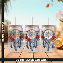 Load image into Gallery viewer, America Vibes UV DTF Wrap For 4th Of July Glass Cup 16oz Glass Cup Cute Stickers For July Cups Gift Sticker Cup
