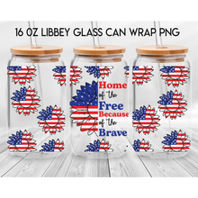 Load image into Gallery viewer, America Vibes UV DTF Wrap For 4th Of July Glass Cup 16oz Glass Cup Cute Stickers For July Cups Gift Sticker Cup
