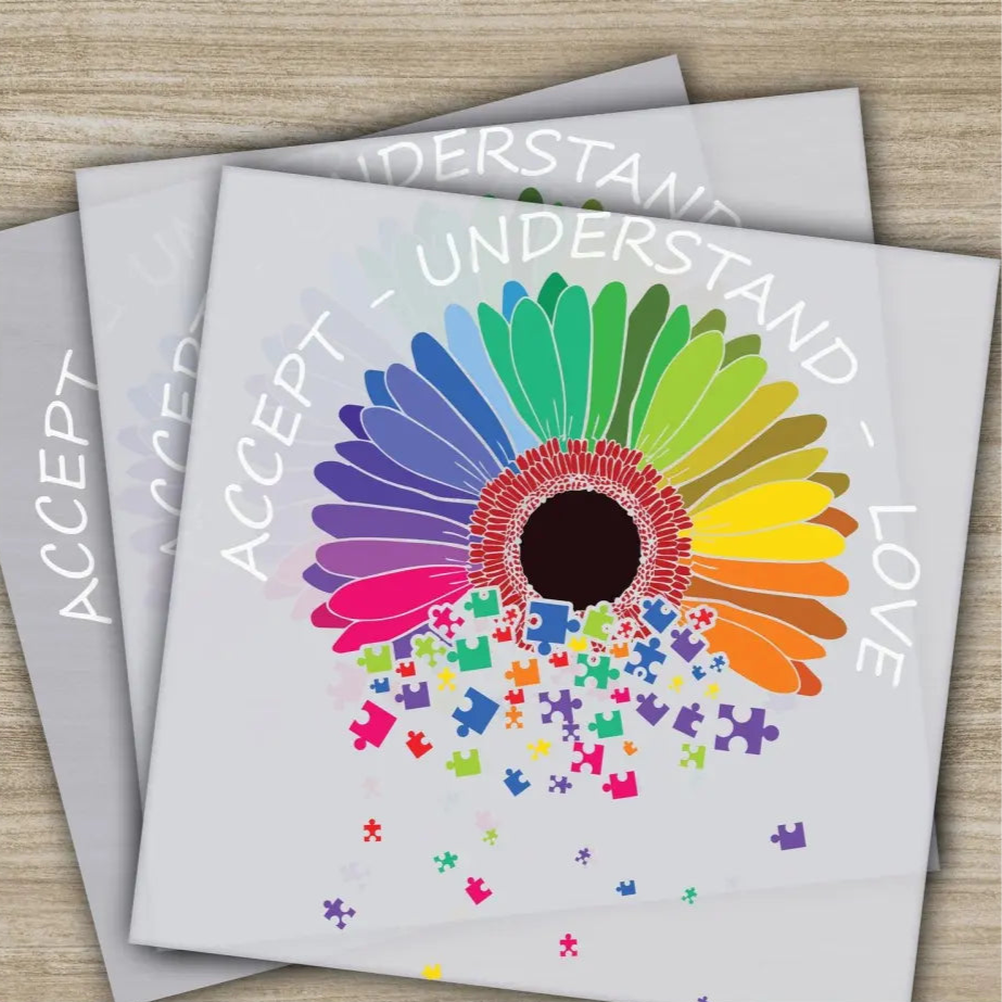 Autism Awareness Inclusion Ready to Press Personalized DTF Transfers Heat Press DTF Transfer