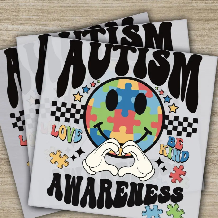 Autism Awareness Inclusion Ready to Press Personalized DTF Transfers Heat Press DTF Transfer