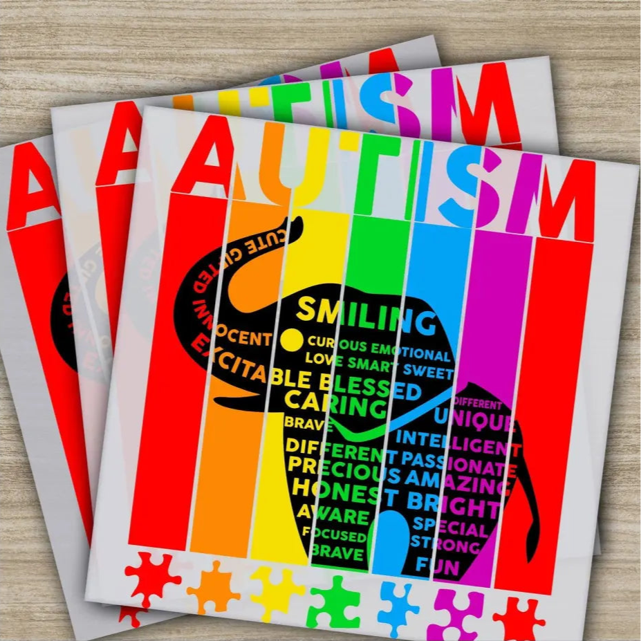 Autism Awareness Inclusion Ready to Press Personalized DTF Transfers Heat Press DTF Transfer