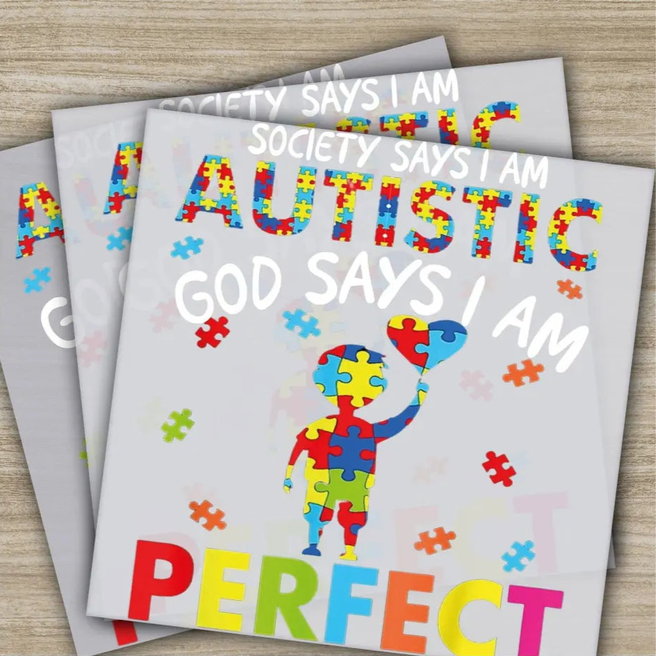 Autism Awareness Inclusion Ready to Press Personalized DTF Transfers Heat Press DTF Transfer